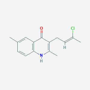 molecular formula C15H16ClNO B404649 3-(3-Chloro-2-butenyl)-2,6-dimethyl-4-quinolinol CAS No. 1164513-78-3