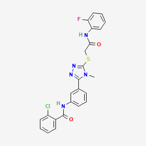 2-chloro-N-{3-[5-({2-[(2-fluorophenyl)amino]-2-oxoethyl}thio)-4-methyl-4H-1,2,4-triazol-3-yl]phenyl}benzamide