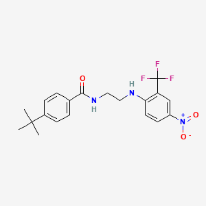 molecular formula C20H22F3N3O3 B4046510 4-tert-butyl-N-(2-{[4-nitro-2-(trifluoromethyl)phenyl]amino}ethyl)benzamide 