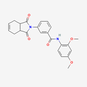 N-(2,4-dimethoxyphenyl)-3-(1,3-dioxo-1,3,3a,4,7,7a-hexahydro-2H-isoindol-2-yl)benzamide