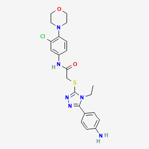 2-{[5-(4-aminophenyl)-4-ethyl-4H-1,2,4-triazol-3-yl]thio}-N-[3-chloro-4-(4-morpholinyl)phenyl]acetamide