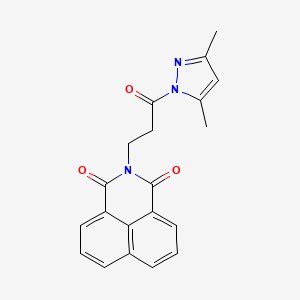 molecular formula C20H17N3O3 B4046535 2-[3-(3,5-二甲基-1H-吡唑-1-基)-3-氧代丙基]-1H-苯并[de]异喹啉-1,3(2H)-二酮 