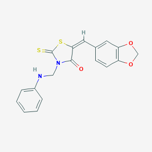 3-(Anilinomethyl)-5-(1,3-benzodioxol-5-ylmethylene)-2-thioxo-1,3-thiazolidin-4-one