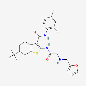 molecular formula C28H35N3O3S B4046571 6-叔丁基-N-(2,4-二甲苯基)-2-{[N-(2-呋喃甲基)甘氨酰]氨基}-4,5,6,7-四氢-1-苯并噻吩-3-甲酰胺 