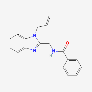 molecular formula C18H17N3O B4046591 N-{[1-(PROP-2-EN-1-YL)-1H-1,3-BENZODIAZOL-2-YL]METHYL}BENZAMIDE 