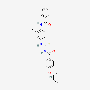 4-(butan-2-yloxy)-N-({3-methyl-4-[(phenylcarbonyl)amino]phenyl}carbamothioyl)benzamide