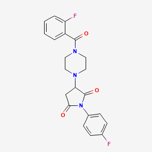 3-[4-(2-fluorobenzoyl)piperazin-1-yl]-1-(4-fluorophenyl)pyrrolidine-2,5-dione