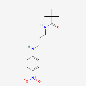 molecular formula C14H21N3O3 B4046636 2,2-dimethyl-N-{3-[(4-nitrophenyl)amino]propyl}propanamide 