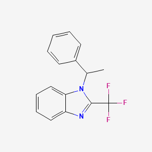 1-(1-PHENYLETHYL)-2-(TRIFLUOROMETHYL)-1H-1,3-BENZODIAZOLE