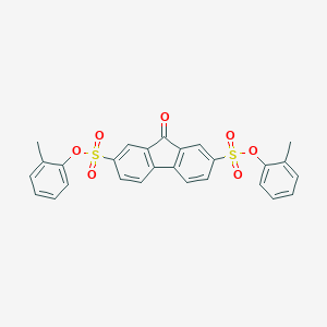 bis(2-methylphenyl) 9-oxo-9H-fluorene-2,7-disulfonate