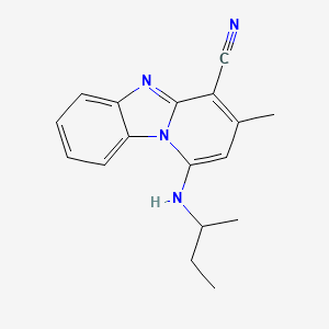 molecular formula C17H18N4 B4046654 1-(Butan-2-ylamino)-3-methylpyrido[1,2-a]benzimidazole-4-carbonitrile 