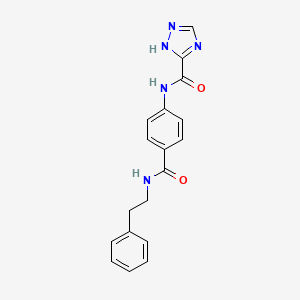 N-(4-{[(2-phenylethyl)amino]carbonyl}phenyl)-1H-1,2,4-triazole-5-carboxamide