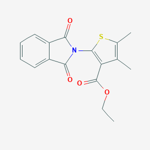 molecular formula C17H15NO4S B404667 ethyl 2-(1,3-dioxo-1,3-dihydro-2H-isoindol-2-yl)-4,5-dimethylthiophene-3-carboxylate CAS No. 318271-66-8