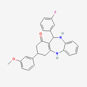 11-(3-fluorophenyl)-3-(3-methoxyphenyl)-2,3,4,5,10,11-hexahydro-1H-dibenzo[b,e][1,4]diazepin-1-one