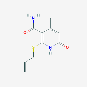 molecular formula C10H12N2O2S B4046677 2-(allylthio)-4-methyl-6-oxo-1,6-dihydro-3-pyridinecarboxamide 