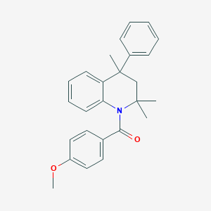 molecular formula C26H27NO2 B404669 (4-methoxyphenyl)(2,2,4-trimethyl-4-phenyl-3,4-dihydroquinolin-1(2H)-yl)methanone CAS No. 300587-51-3