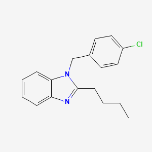 2-BUTYL-1-[(4-CHLOROPHENYL)METHYL]-1H-1,3-BENZODIAZOLE