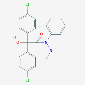 molecular formula C22H20Cl2N2O2 B404673 2,2-bis(4-chlorophenyl)-2-hydroxy-N',N'-dimethyl-N-phenylacetohydrazide 