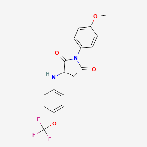 1-(4-methoxyphenyl)-3-{[4-(trifluoromethoxy)phenyl]amino}-2,5-pyrrolidinedione