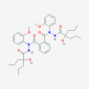molecular formula C38H50N4O8 B404676 N'~1~,N'~2~-bis(2-hydroxy-2-propylpentanoyl)-N~1~,N~2~-bis(2-methoxyphenyl)phthalohydrazide 