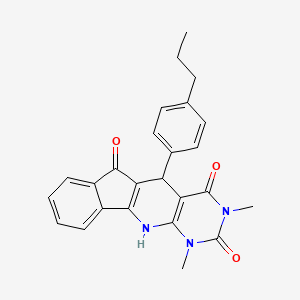 5,7-dimethyl-2-(4-propylphenyl)-5,7,9-triazatetracyclo[8.7.0.03,8.011,16]heptadeca-1(10),3(8),11,13,15-pentaene-4,6,17-trione