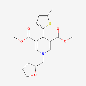 molecular formula C19H23NO5S B4046769 3,5-DIMETHYL 4-(5-METHYLTHIOPHEN-2-YL)-1-[(OXOLAN-2-YL)METHYL]-1,4-DIHYDROPYRIDINE-3,5-DICARBOXYLATE 