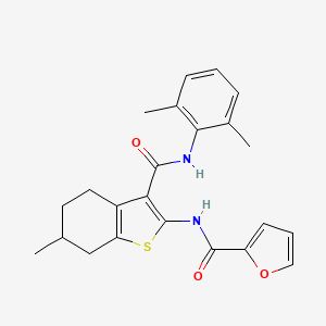 N-[3-[(2,6-dimethylphenyl)carbamoyl]-6-methyl-4,5,6,7-tetrahydro-1-benzothiophen-2-yl]furan-2-carboxamide