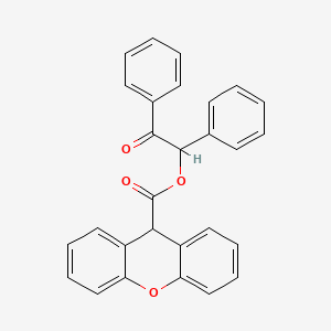 molecular formula C28H20O4 B4046807 2-oxo-1,2-diphenylethyl 9H-xanthene-9-carboxylate 