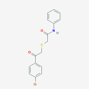 2-{[2-(4-bromophenyl)-2-oxoethyl]sulfanyl}-N-phenylacetamide