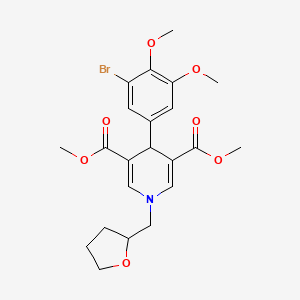 Dimethyl 4-(3-bromo-4,5-dimethoxyphenyl)-1-(tetrahydrofuran-2-ylmethyl)-1,4-dihydropyridine-3,5-dicarboxylate