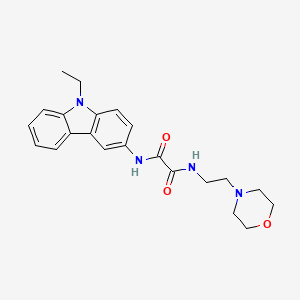 molecular formula C22H26N4O3 B4046833 N-(9-乙基-9H-咔唑-3-基)-N'-[2-(4-吗啉基)乙基]乙二酰胺 