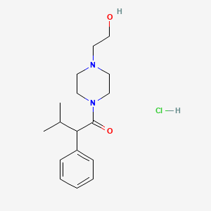 molecular formula C17H27ClN2O2 B4046836 2-[4-(3-甲基-2-苯基丁酰)-1-哌嗪基]乙醇盐酸盐 