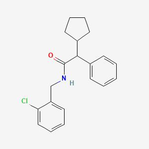 molecular formula C20H22ClNO B4046844 N-(2-氯苄基)-2-环戊基-2-苯基乙酰胺 