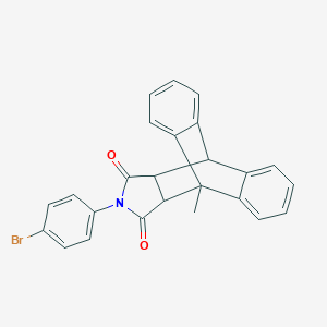 molecular formula C25H18BrNO2 B404685 17-(4-Bromophenyl)-1-methyl-17-azapentacyclo[6.6.5.0~2,7~.0~9,14~.0~15,19~]nonadeca-2,4,6,9,11,13-hexaene-16,18-dione (non-preferred name) 