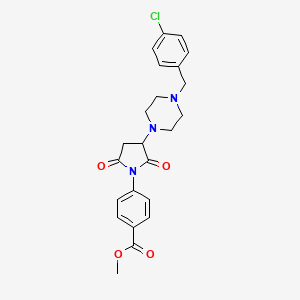 Methyl 4-{3-[4-(4-chlorobenzyl)piperazin-1-yl]-2,5-dioxopyrrolidin-1-yl}benzoate