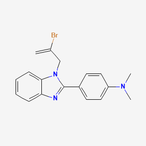 molecular formula C18H18BrN3 B4046882 4-[1-(2-bromo-2-propen-1-yl)-1H-benzimidazol-2-yl]-N,N-dimethylaniline 