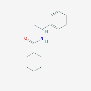 molecular formula C16H23NO B4046897 4-methyl-N-(1-phenylethyl)cyclohexane-1-carboxamide 