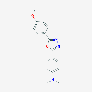 molecular formula C17H17N3O2 B404691 4-[5-(4-methoxyphenyl)-1,3,4-oxadiazol-2-yl]-N,N-dimethylaniline 