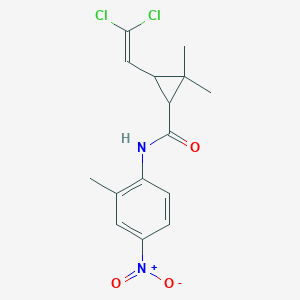 3-(2,2-dichloroethenyl)-2,2-dimethyl-N-(2-methyl-4-nitrophenyl)cyclopropane-1-carboxamide