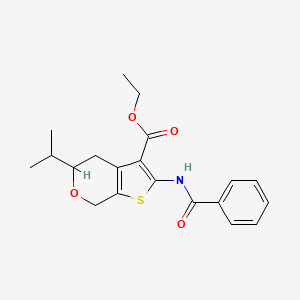 molecular formula C20H23NO4S B4046927 ethyl 2-(benzoylamino)-5-isopropyl-4,7-dihydro-5H-thieno[2,3-c]pyran-3-carboxylate 