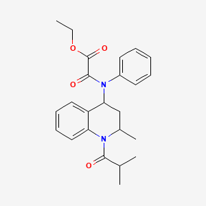 Ethyl [(1-isobutyryl-2-methyl-1,2,3,4-tetrahydroquinolin-4-yl)(phenyl)amino](oxo)acetate