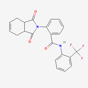 2-(1,3-dioxo-1,3,3a,4,7,7a-hexahydro-2H-isoindol-2-yl)-N-[2-(trifluoromethyl)phenyl]benzamide