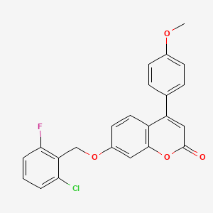 7-[(2-chloro-6-fluorobenzyl)oxy]-4-(4-methoxyphenyl)-2H-chromen-2-one