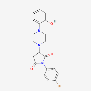 molecular formula C20H20BrN3O3 B4046982 1-(4-Bromophenyl)-3-[4-(2-hydroxyphenyl)piperazin-1-yl]pyrrolidine-2,5-dione 