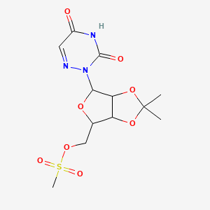 [4-(3,5-Dioxo-1,2,4-triazin-2-yl)-2,2-dimethyl-3a,4,6,6a-tetrahydrofuro[3,4-d][1,3]dioxol-6-yl]methyl methanesulfonate