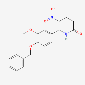 molecular formula C19H20N2O5 B4047012 6-[4-(benzyloxy)-3-methoxyphenyl]-5-nitrotetrahydro-2(1H)-pyridinone 