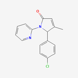 2-(4-chlorophenyl)-3-methyl-1-pyridin-2-yl-2H-pyrrol-5-one