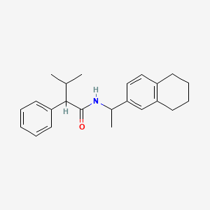 molecular formula C23H29NO B4047042 3-methyl-2-phenyl-N-[1-(5,6,7,8-tetrahydronaphthalen-2-yl)ethyl]butanamide 