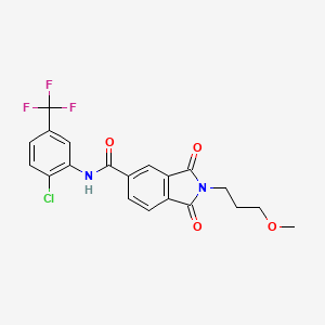 molecular formula C20H16ClF3N2O4 B4047059 N-[2-氯-5-(三氟甲基)苯基]-2-(3-甲氧基丙基)-1,3-二氧代-5-异吲哚啉甲酰胺 