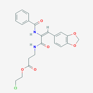 molecular formula C22H21ClN2O6 B404706 2-Chloroethyl 3-{[3-(1,3-benzodioxol-5-yl)-2-(benzoylamino)acryloyl]amino}propanoate 